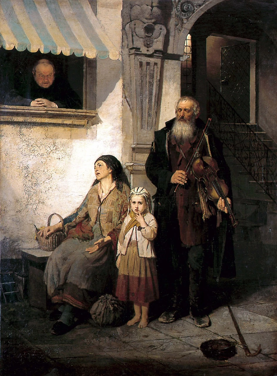La famiglia del suonatore di violino - Collezione Intesa San Paolo